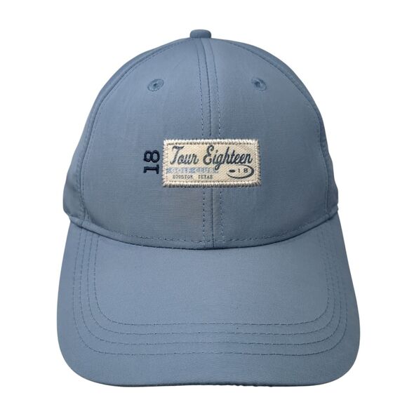 Tour Eighteen Golf Club Boston Texas Strapback Hat Blue OS Classic Cut Ahead - Picture 1 of 9